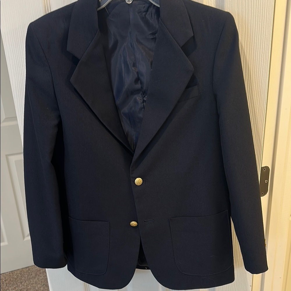 Van Heusen Kids Navy Sport Coat with Notched Lapels Size Y16 - Picture 6 of 11